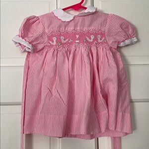 Gumballs Pink Striped Baby Dress